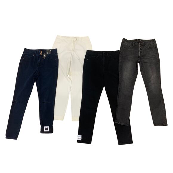 Women's Jeans, Bundle Jeans Express, Kathirine Fit Full Length, 8R, White, Black - Picture 1 of 5